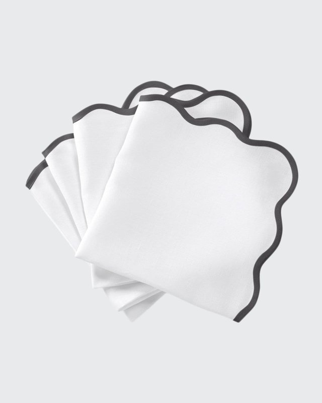 Casual Couture Scallop Napkins, Set of 4